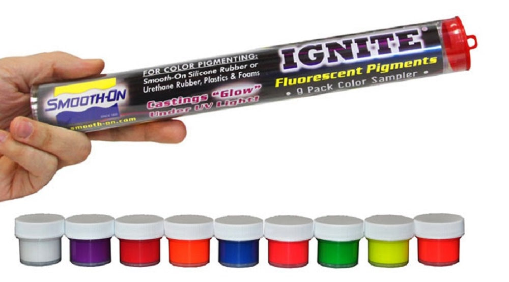 Smooth-On IGNITE Fluorescent Resin Pigment - Sampler Tube - Stage and ...
