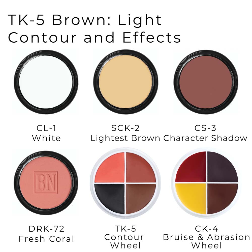 Ben Nye Theatrical Creme Kit TK-5 Brown Light