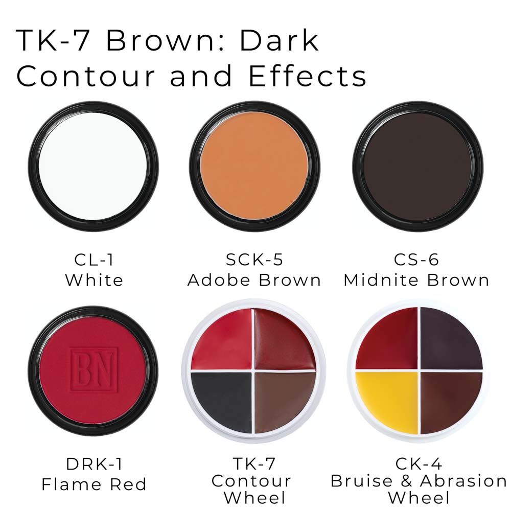 Ben Nye Student Theatrical Makeup Kit, Dark Brown