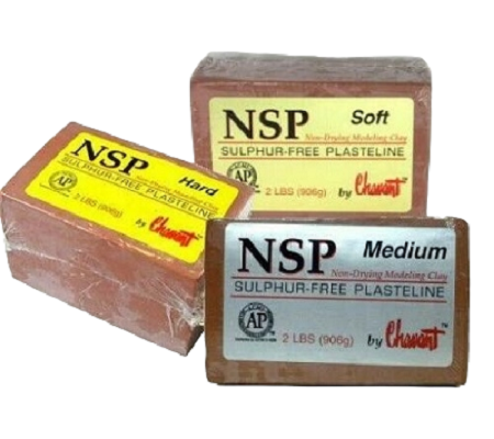 Chavant NSP - Non Sulfur Based Fine Sculpting Clay - Green or Brown