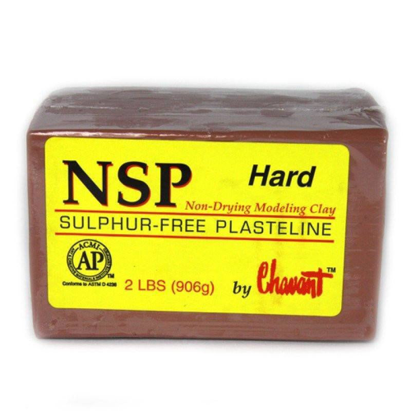 Chavant NSP Medium - 2 lbs Professional Oil Based Sulfur Free Sculpting Clay- Brown