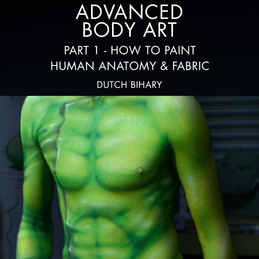 Advanced Body Art Part 1: How To Paint Human Anatomy & Fabric