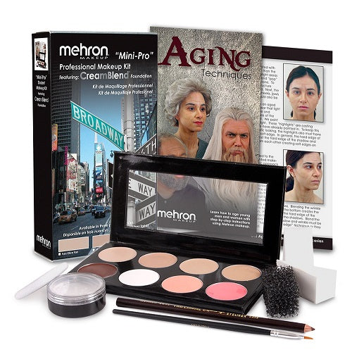 Mehron Mini Pro Student Makeup Kit, Fair/Olive Fair