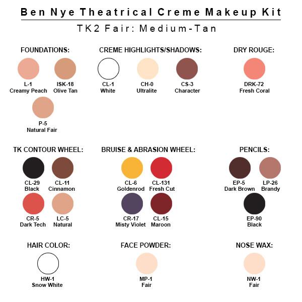 Theatrical Creme Makeup Kit TK (Large) - Ben Nye