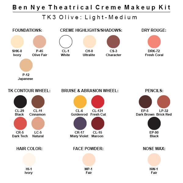 Theatrical Creme Makeup Kit TK (Large) - Ben Nye